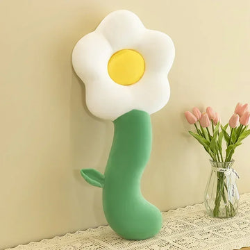 coussin fleur plush orange jaune vert rose blanc moderne long doux décoration salon chambre