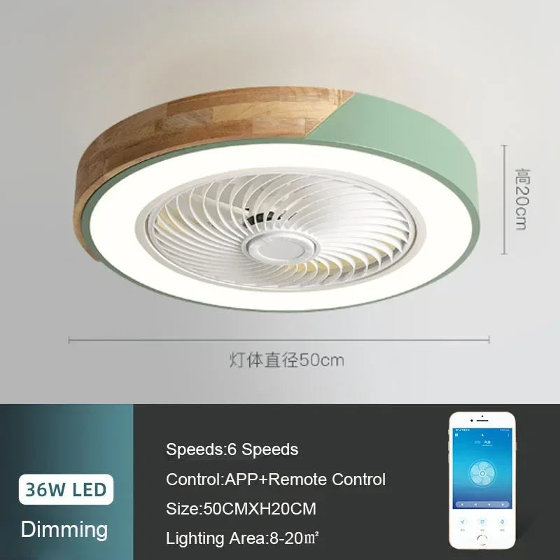 ventilateur led moderne gris blanc bois naturel certification ul vde rohs