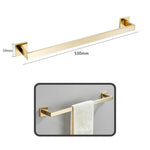 accessoires salle bain ensemble porte serviettes moderne finition dorée métal alliage aluminium fixations murales