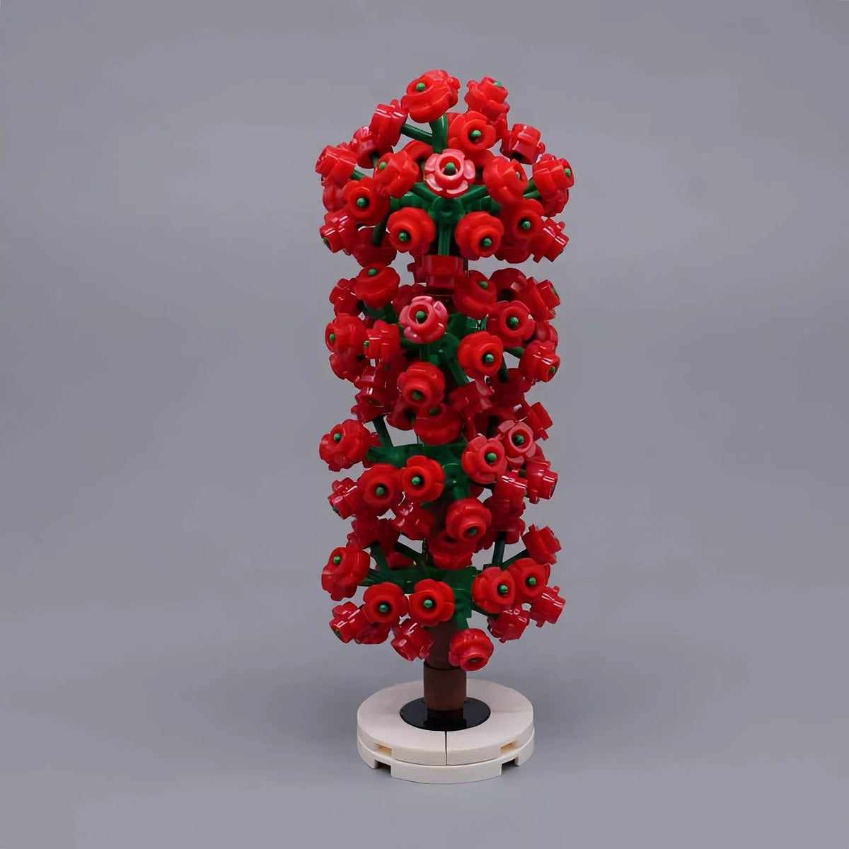 arbres miniatures créatifs fleurs roue dentée couleurs vives base plate naturelle