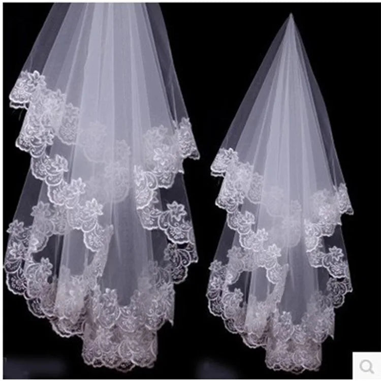 voile mariée classique broderie florale tulle blanc translucide femme adulte