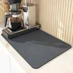tapis séchage vaisselle microfibre noir moderne anti dérapant respectueux environnement 20cm 30cm