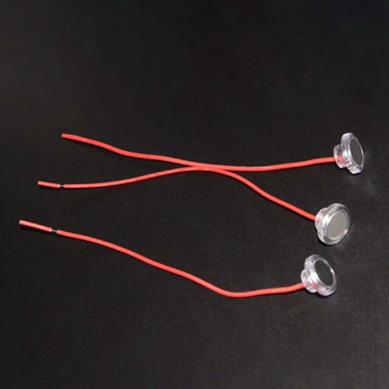 interrupteur tactile transparent moderne câble contemporain rouge lisse diamètre 10mm