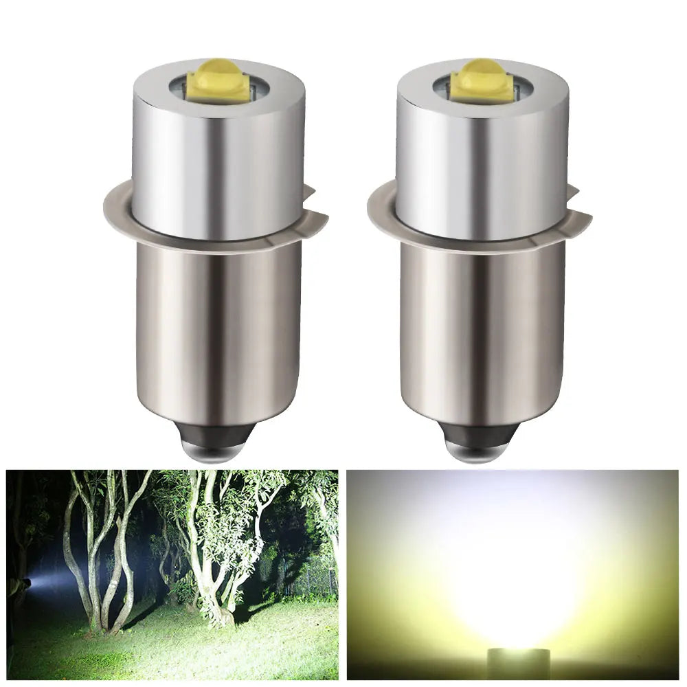 ampoules led 3w p13.5s 3v 12v 6v 24v maglite universelle blanc chaud blanc argenté