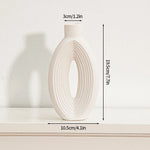 vases blancs modernes céramique rondes lignes horizontales décoration intérieure simple