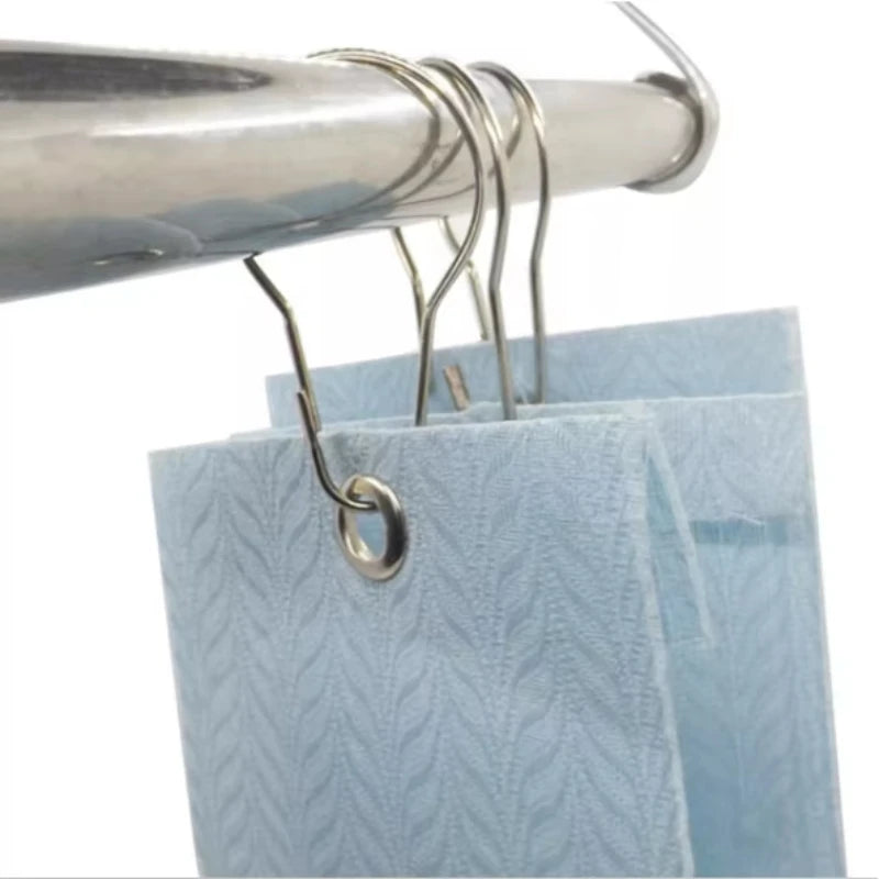 anneaux douche argentés lisses modernes fixés rideau douche inoxydables multifonctionnels