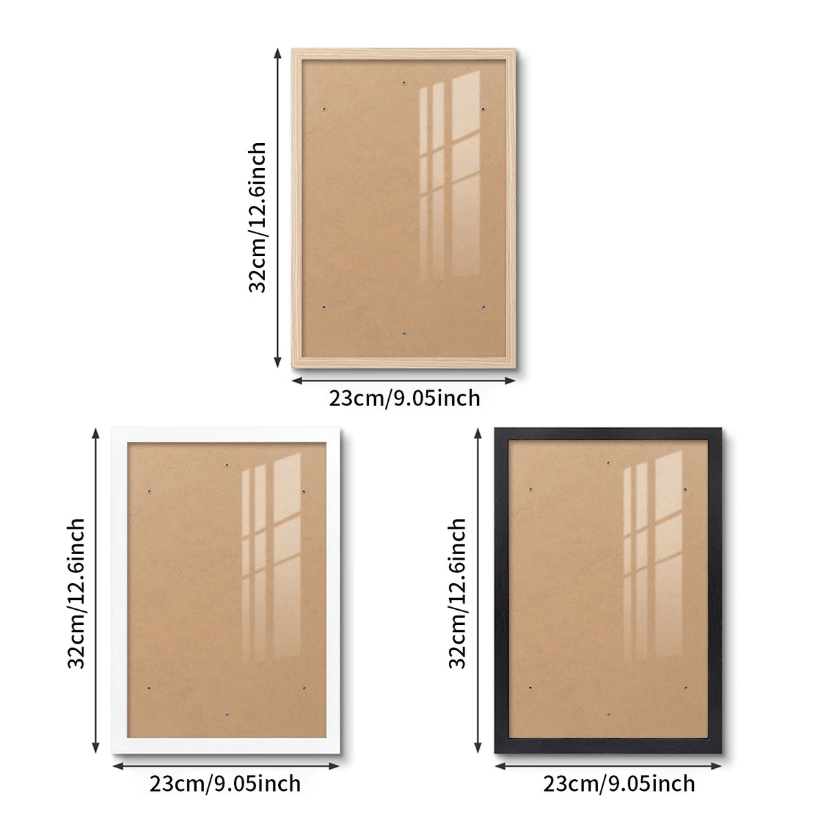 cadre photo moderne minimaliste noir blanc bois acrylique clips ressort accrochage mural photo 21x30