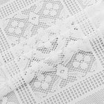 nappe dentelée blanche motif floral table rectangulaire vintage transparente champêtre été noël mariage mère