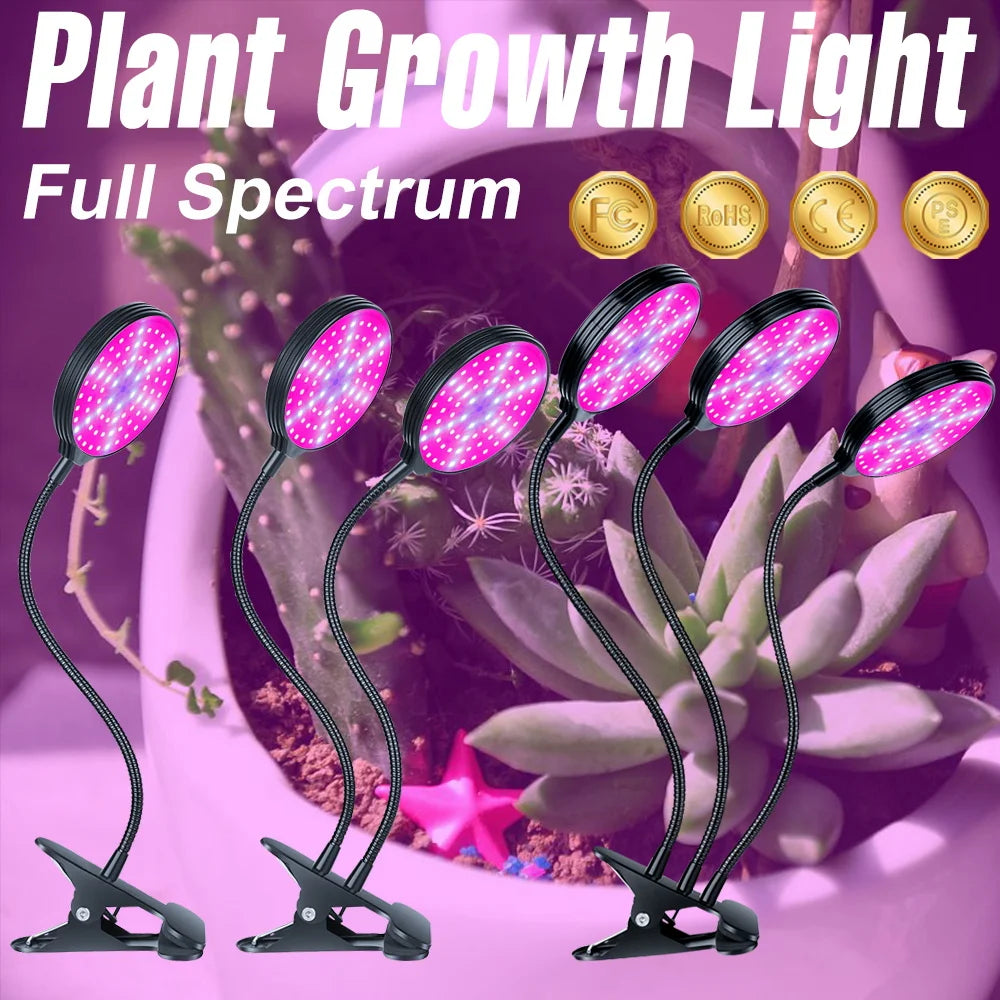 lampe croissance plante led noire ip66 étanche modes luminosité réglable moderne