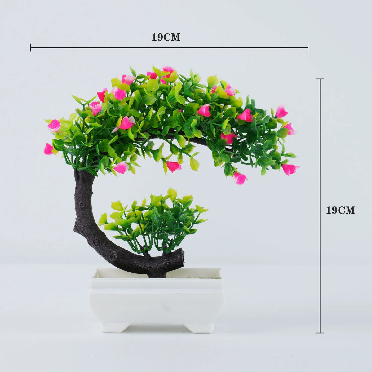 décoration intérieure bonsaï artificiel vert violet orange noir pot blanc mousse verte classique table