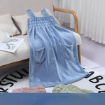 Robe bain velours rose floral rapide sèche machine blanc verte bleue