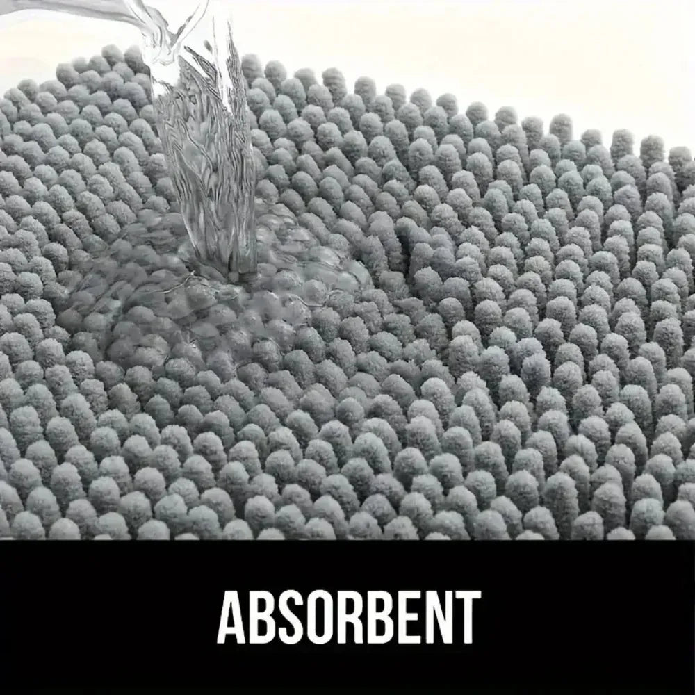 tapis absorbant bouclé gris moderne antidérapant intérieur chat chiens entrée salon