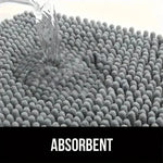 tapis absorbant bouclé gris moderne antidérapant intérieur chat chiens entrée salon