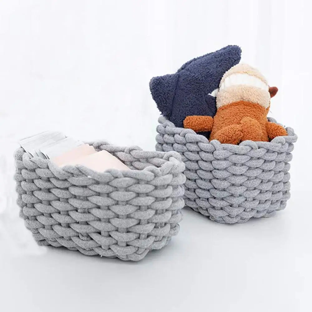 panier tissé main pliable respectueux environnement gris clair blanc noir rustic