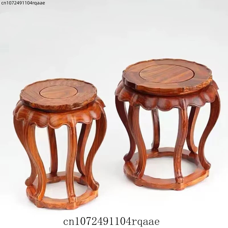 support présentation bois massif socle figurine vase théière décoration chinois traditionnel gravure