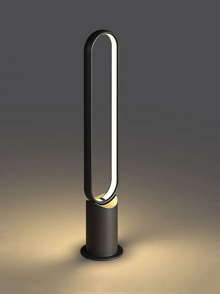 lampe solaire moderne noire dorée ip65 led acier inoxydable