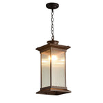 lampe suspendue marron foncé transparente classique rayures verticales chaîne salon étude chambre hall