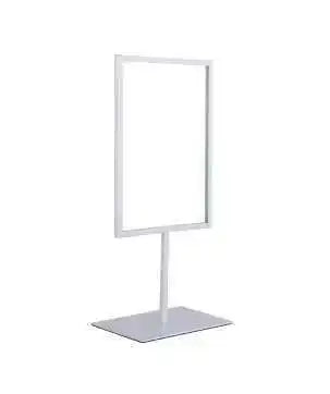 affichage publicitaire double face porte affiche A4 noir blanc moderne pied fixe cadre