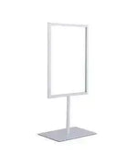 affichage publicitaire double face porte affiche A4 noir blanc moderne pied fixe cadre