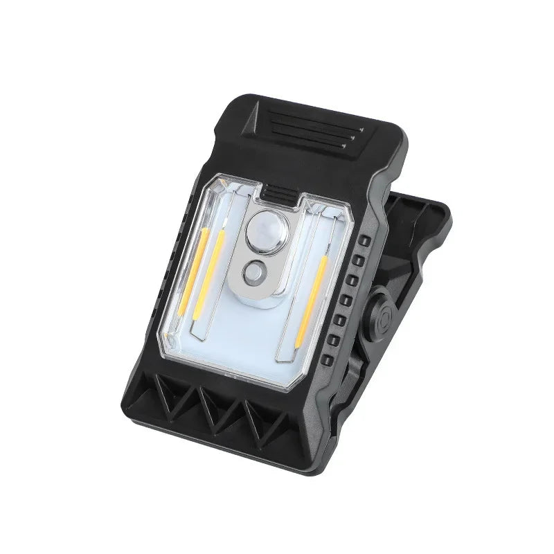 lampe solaire led portable étanche clip capteur mouvement jardin extérieur nuit moderne noire