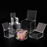 boîtes rangement transparentes empilables modernes acrylique sans motif clips fixation divers tailles minimalistes
