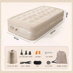 matelas gonflable air épais 13 pouces beige clair tapis sol moderne pompe électrique sac