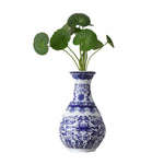 vases decoratifs ceramique bleu blanc decoration maison chinois traditionnel motifs floraux salon