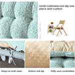 coussin chaise vert pastel peluche épaisse boutons moderne confortable rubans fixation 160x50x12cm