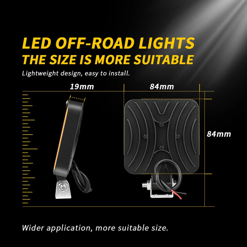 phare led noir jaune rouge bleu moderne robuste ip65 48w clips transparent inondation