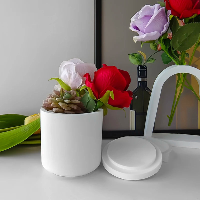 moules silicone epoxy résiné pots fleurs succulentes boîtes rangement floral moderne minimalistes