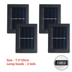 applique murale solaire moderne led noir cellules solaires bleues éclairage extérieur imperméable up down