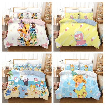 Housse de couette Pokemon Pikachu orange pour lit 160x200
