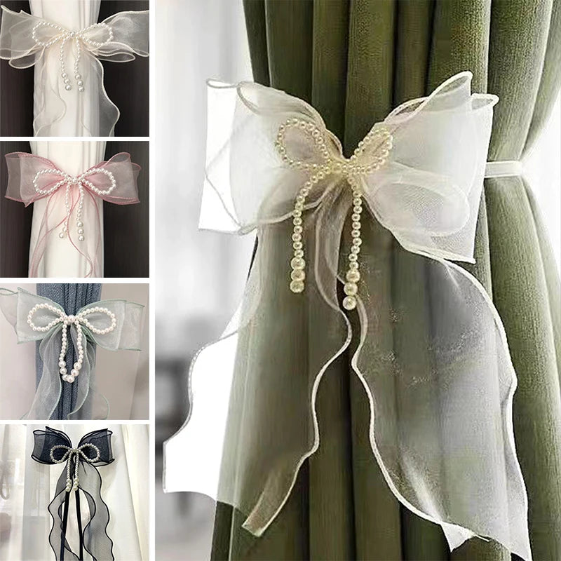 ruban fenêtre blanc organza décoratif adhésif translucide rideau maison salon moderne