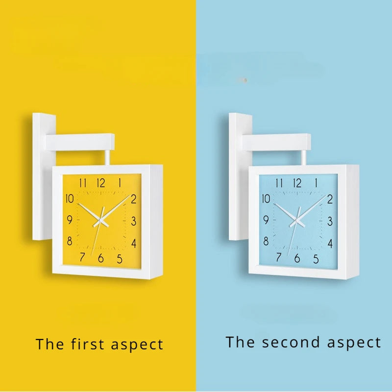 horloge murale bois naturel cadran blanc moderne minimaliste aiguille quartz batterie