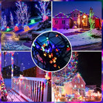 guirlande lumineuse solaire extérieure 100 led blanc chaud mode fixation piquet panneau solaire modes