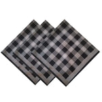 serviettes carrées coton carreaux noir blanc gris classiques modernes homme table manger