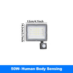 projecteur led moderne ip65 étanche 220v sensor mouvement clips gris métallique 500w 300w 200w