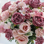 bouquet fleurs artificielles violet rose blanc classique intérieur décoration maison événement anniversaire mariage