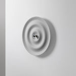 applique murale moderne minimaliste blanc gris ondulations concentriques surface mate led chambre salon