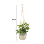 porte plantes suspendus macramé bois boho pots fleurs jardins decoration balcon maison