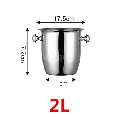 cuve vin acier inoxydable poignées vin whisky champagne seau glace