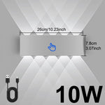 lampe murale led moderne noire interrupteur tactile charge usb chambre cuisine