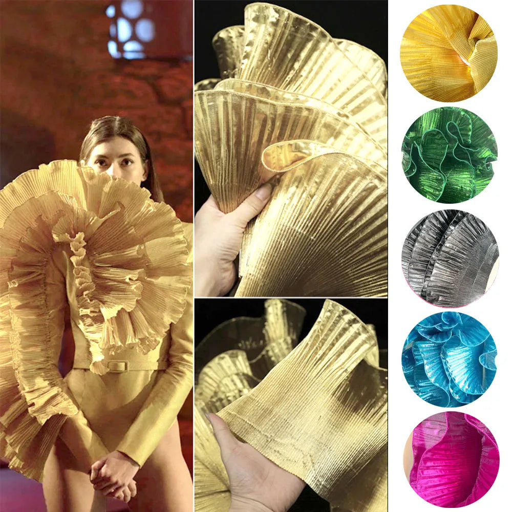 écharpe plissée dentelle polyester mariage rose rouge vert or bleu violet elastique mode opaque