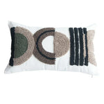 coussins géométriques blanc gris contemporains anti décubitus amovibles 45x45cm 30x50cm