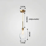 lampe suspendue moderne transparente chaîne dorée ampoule incluse flux lumineux variable certifications multiples sécurité