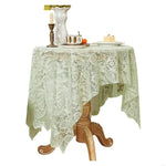 nappe table verte claire floral ajouré classique réutilisable hiver noël été