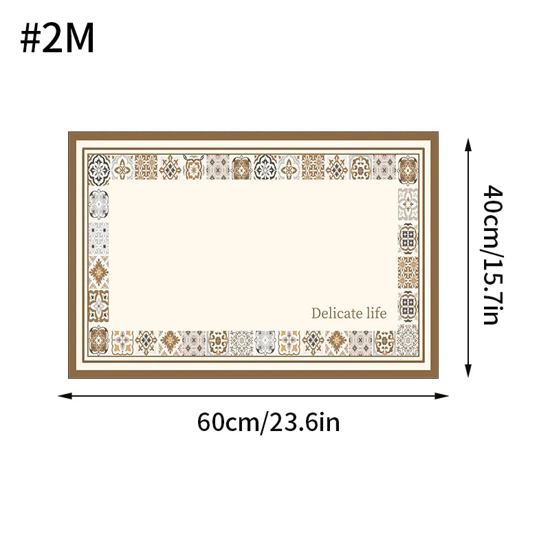 tapis bain anti dérapant absorbant moderne motif géométrique beige clair
