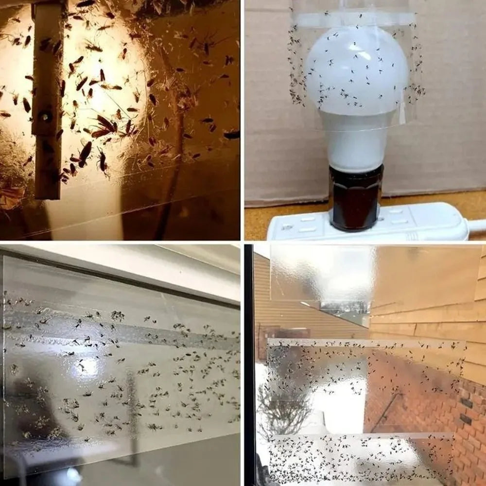 sticker adhésif anti mouches fleurs moderne blanc rouge jaune semi transparent maison deco
