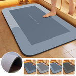 tapis sol gris moderne antidérapant absorption rapide texture douce 40x60cm 50x80cm 60x90cm