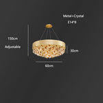 suspension lumineuse moderne doré marron clair translucides brillantes élégante chaînes fixées inclusées